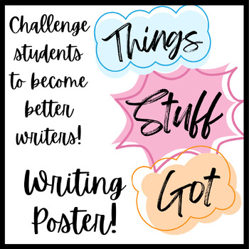 Preview of Writing Resource - Got, Stuff, and Things Poster