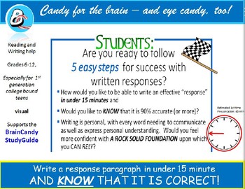 Preview of Response Writing Resource for Teens - a 5 Step Response Guide RACES