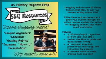 Writing Resources Bundle for SEQ + Civic Literacy Essay-US History