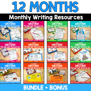 Preview of Paragraph Writing Resources - 12 Months
