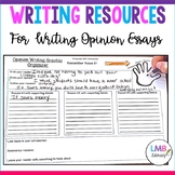 Opinion Writing Prompts, Graphic Organizer, and Self Assessment