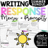 Writing Response Menu and Prompts | Summer Narrative Infor