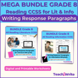 Writing Response Paragraphs all 8th grade Reading Bundle R
