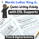 Writing Response to Martin Luther King, Jr. Quotes with ES