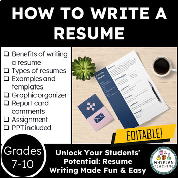 Preview of Writing Resumes - A comprehensive guide - PPT included - grades 7-10