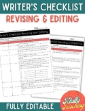 Writing: Revising and Editing Checklist for Expository and
