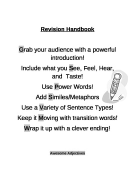 Preview of Writing Revision Handbook