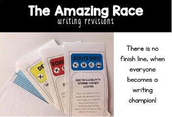 Preview of Writing Revisions: Amazing Race