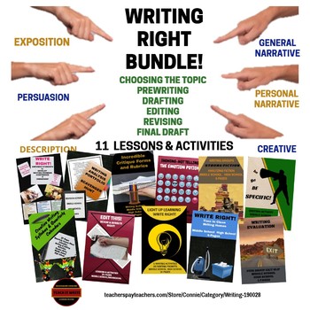 Preview of Writing Right! Bundle: 11 CCSS Expository & Creative Writing Lessons/Activities