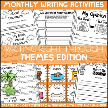 Preview of Kindergarten and First Grade Writing Activities Themes Edition