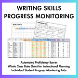 Writing Data Spreadsheet with Rubric Scoring | SPED Progre