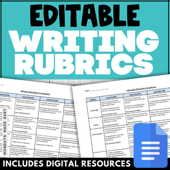 Preview of Writing Rubrics - Information Paragraph, Nonfiction Summary, Opinion Essay OLC