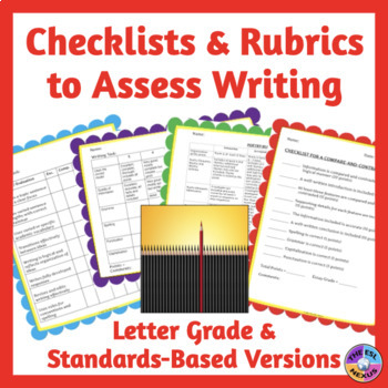 Preview of Writing Rubrics & Writing Checklists to Evaluate Middle School Student Work