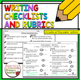 Writing Rubrics and Checklists First Grade Writing