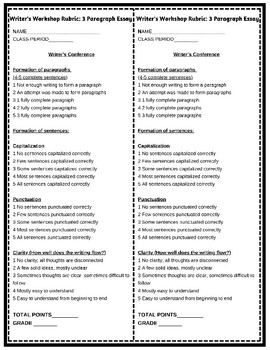 Preview of Writing Rubrics for Middle and Upper Grades and Writer's Workshops
