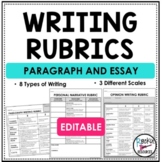 Writing Rubrics - Paragraph Rubrics - Essay Rubrics - 1 Po