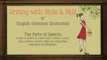 Preview of Writing Rules! 8 Parts of Speech: Old-School Live Lesson in 1 Room Schoolhouse