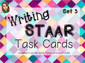 Preview of Writing STAAR Task Cards Revising and Editing