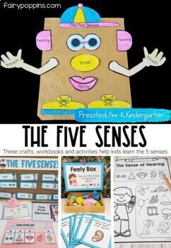 Five Senses Activities 5 Senses Plus Writing by Fairy Poppins | TpT