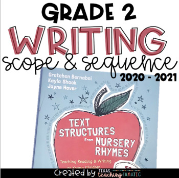 Preview of Writing Scope and Sequence Second Grade