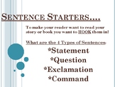 Writing -Sentence Starters