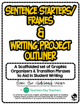 Preview of Writing: Sentence Starters & Graphic Organizers for Essays - Upper Elemen. & up