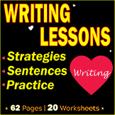 Writing Sentences | Activities. 20 writing Lessons | Writi