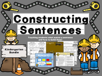Preview of Writing Sentences- "Constructing Sentences: The Kindergarten Bundle"