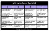 Writing Sentences Rubric