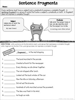 writing sentences sentence structure worksheet bundle tpt