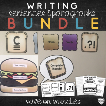 Preview of Writing Sentences and Paragraphs Bundle