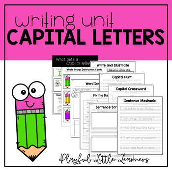 Preview of Writing Sentences with Capital Letters || Writing Unit