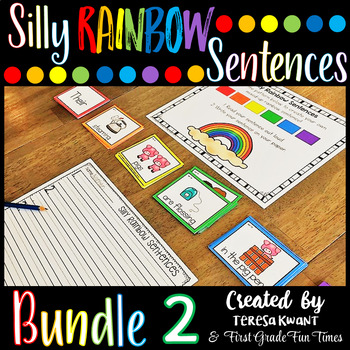 Preview of Writing Silly Sentences Set 2 Writing Prompts Sentence Building
