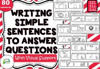 Preview of Writing Simple Sentences for ESL / EAL / ELL