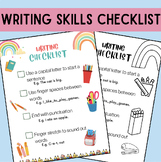 Functional Writing Skills Checklist! | Kinder-Elementary |