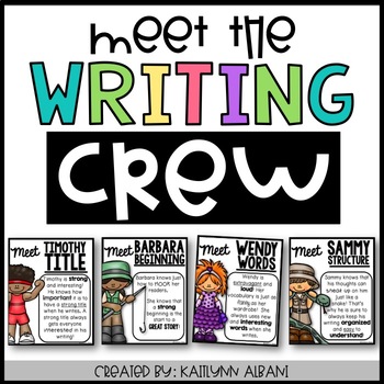 Preview of Writing Stories Posters - Meet the Writing Crew!
