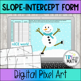 Writing Slope Intercept Equations Digital Activity Pixel Art
