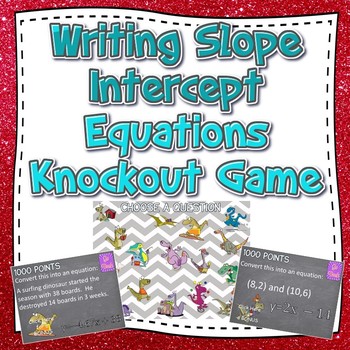 Preview of Writing Slope Intercept Equations Knockout Game