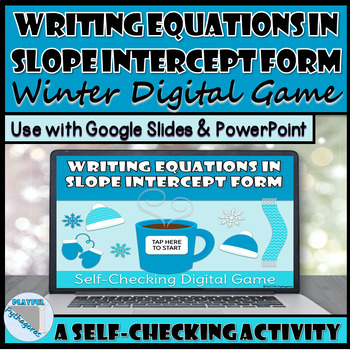 Preview of Slope Intercept Form Review Digital Game Activity (Google Slides & PPT)