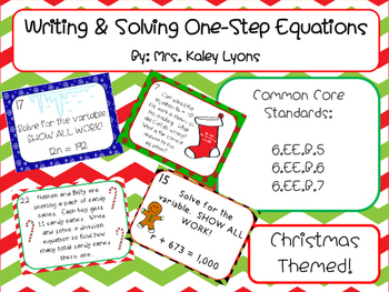 Preview of Writing & Solving Equations-Christmas Themed!!!