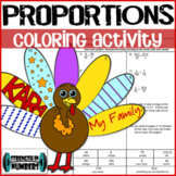 Writing & Solving Proportions Personalized Turkey Coloring