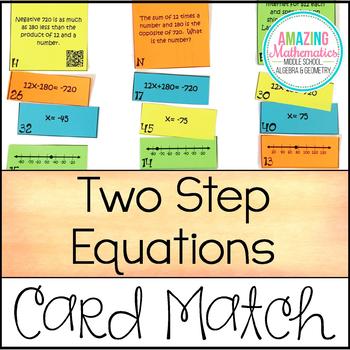 Preview of Writing & Solving Two Step Equations on a Number Line