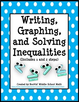 Preview of Writing, Solving, and Graphing Inequalities - 6.EE.B.5 and 7.EE.B.4.b