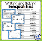 Inequalities (Writing, Solving and Graphing) - Task Card Activity