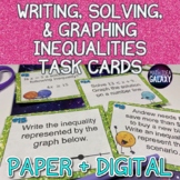 Writing, Solving, and Graphing Inequalities Task Cards