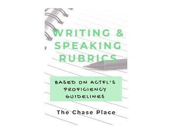 Preview of Writing & Speaking Rubrics, based on ACTFL's proficiency guidelines