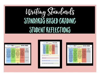 Preview of Writing Standards/Evidence Based Grading Rubric and Student Reflections