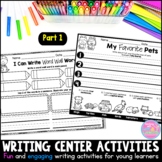 Kindergarten and First Grade Writing Center Activities, Graphic Organizers