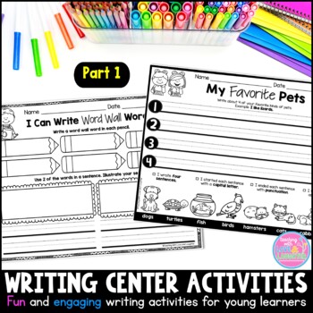 Preview of Kindergarten and First Grade Writing Center Activities, Graphic Organizers