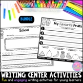Kindergarten and First Grade Writing Center Activities Bundle